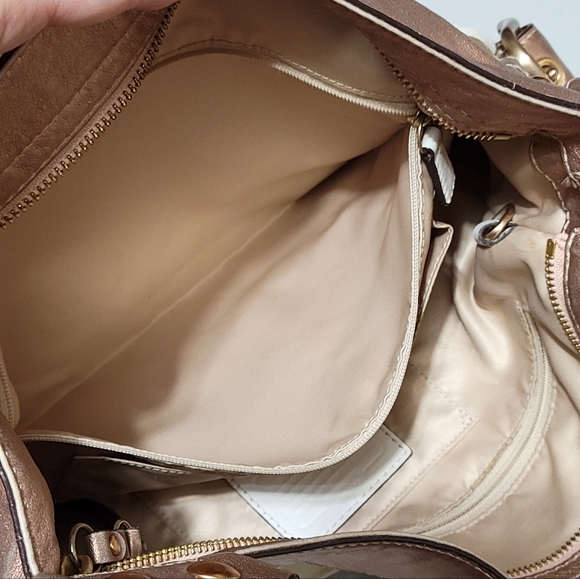 🩷RARE🩷 Authentic Coach Signature Metallic Rose Blush Large Shoulder Bag - Picture 10 of 16